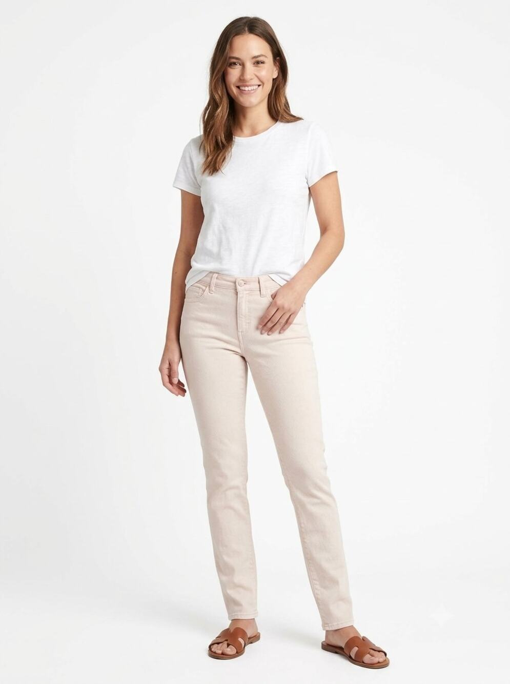 Emporio Armani Skinny Jeans Womens 28 Light Pink Denim Mid Rise Stretch 5-Pocket